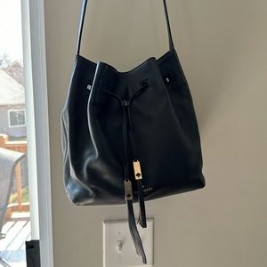 Kate Spade black crossbody bucket bag